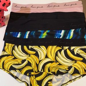 Bundle NWT VS Pink Logo BoyShorts Large